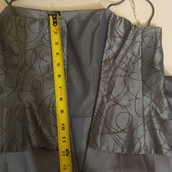 Cachet 2pc Lg Formal Dress Crop Jacket Sage Green Embroider Rhinestones Sz 8/36 - Picture 15 of 16